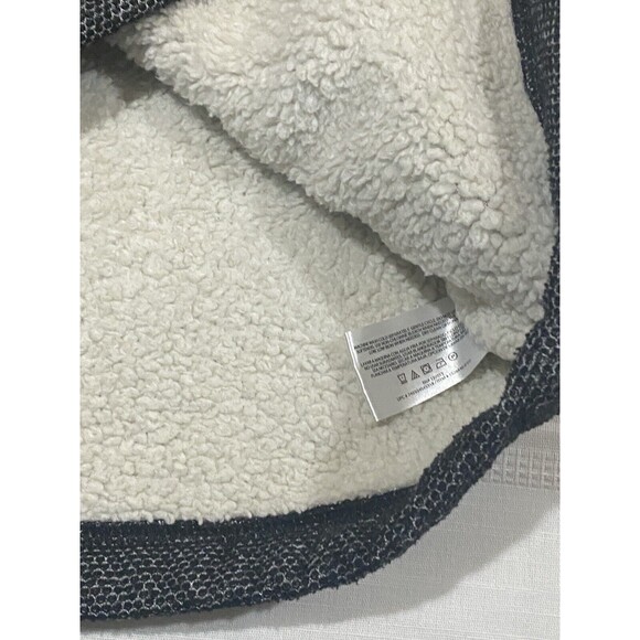 Orvis Sweatshirt Mens Medium Black Snap Collar 1/4 Zip Fleece Lined - Picture 4 of 7